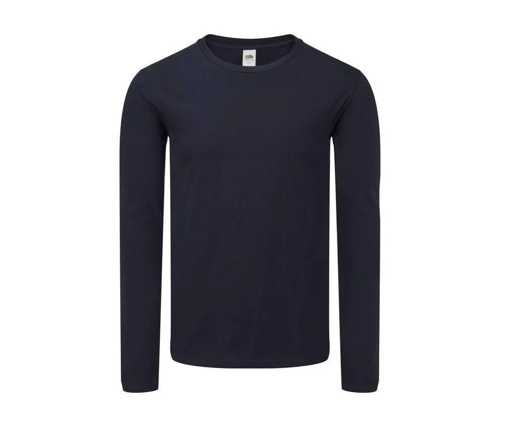 Fruit of the Loom SC153 T-shirt Lange Mouwen – Diep marine