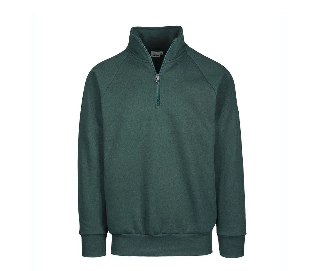 VESTI IT503 Sweater met Ritskraag – Bottle Green