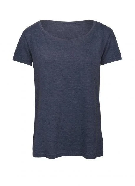 B&C BC056 TW056 Tri-Blend T-shirt Dames – Heather Navy
