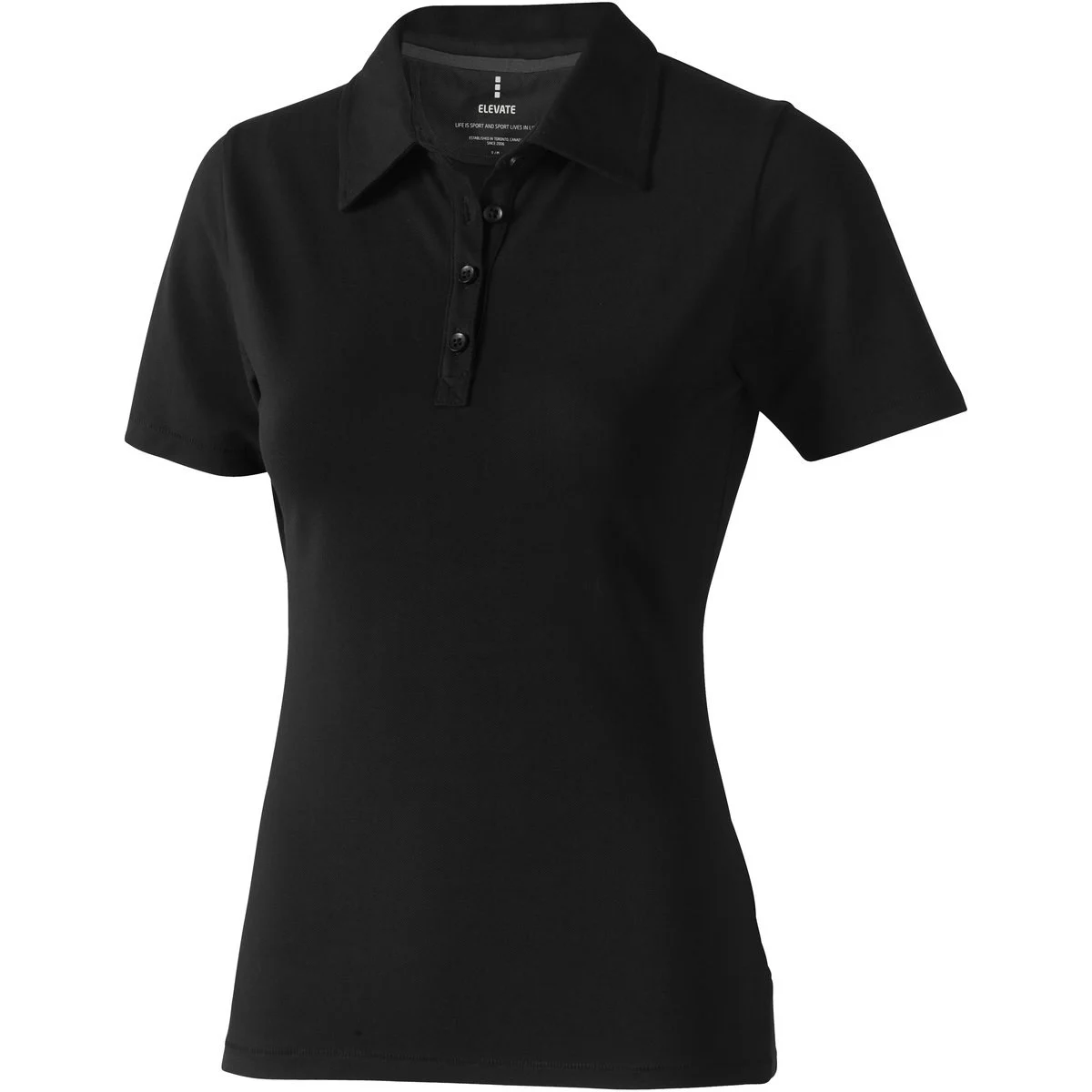 Elevate 38085 Markham Stretch Polo Dames – Effen zwart