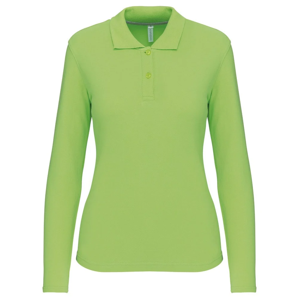 Kariban K244 Polo Lange Mouwen Dames – Limoengroen
