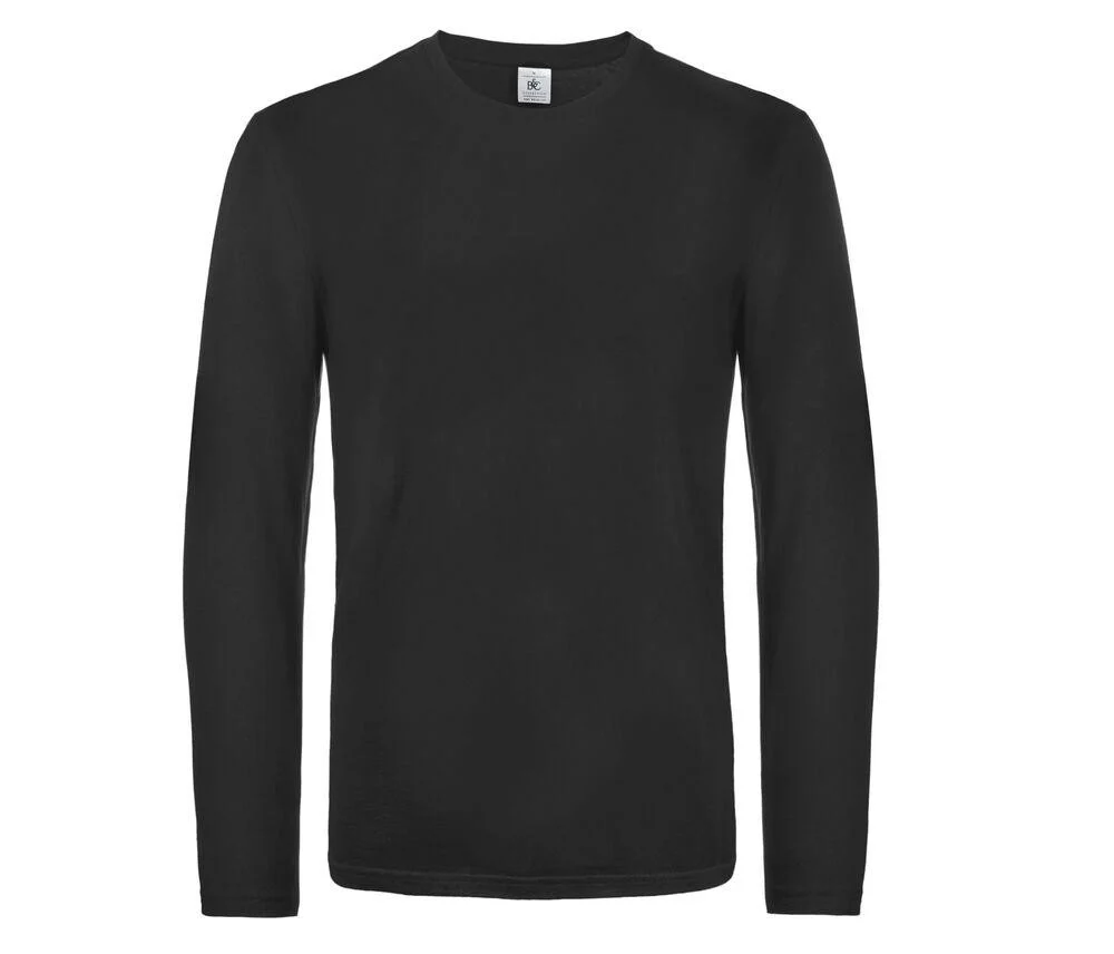 B&C BC07T #E190 T-shirt Lange Mouwen Heren – Black
