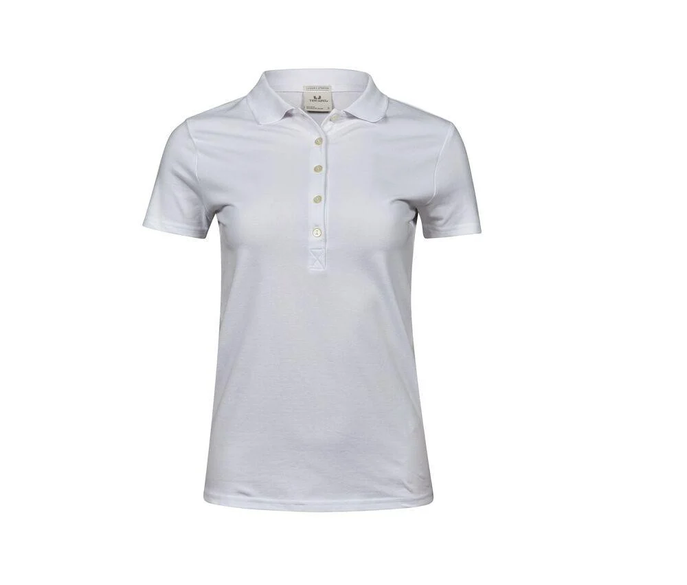 Tee Jays TJ145 Luxury Stretch Polo Dames – White