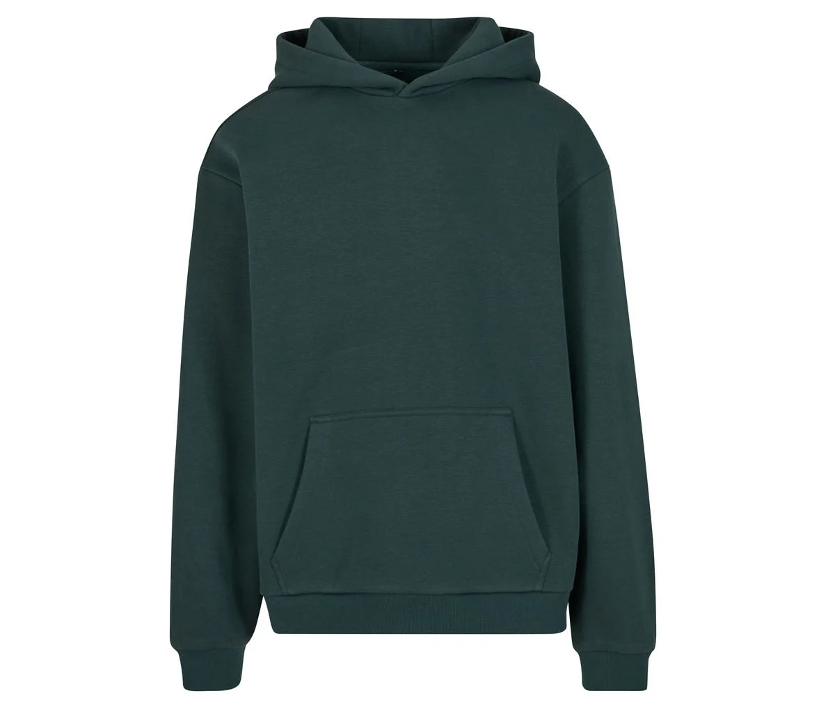Build Your Brand BY284 Fluffy Hoodie – Bottle Green