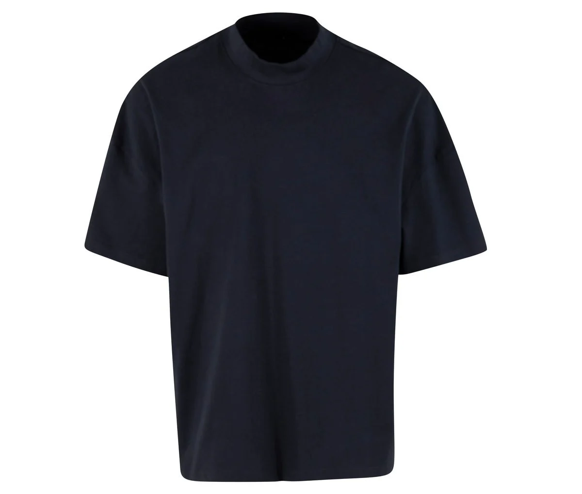Build Your Brand BY230 Oversized Mock Neck T-shirt – Navy