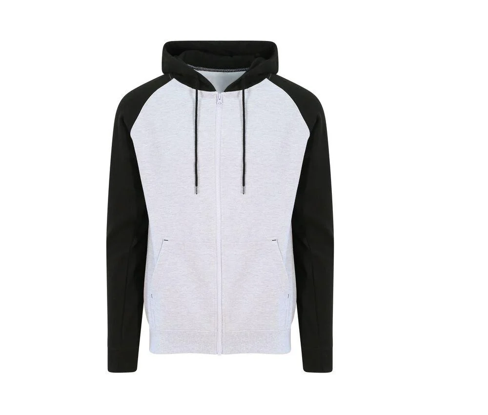 AWDIS JH063 Basketbal Sweater met Rits – Heather Grey/ Black