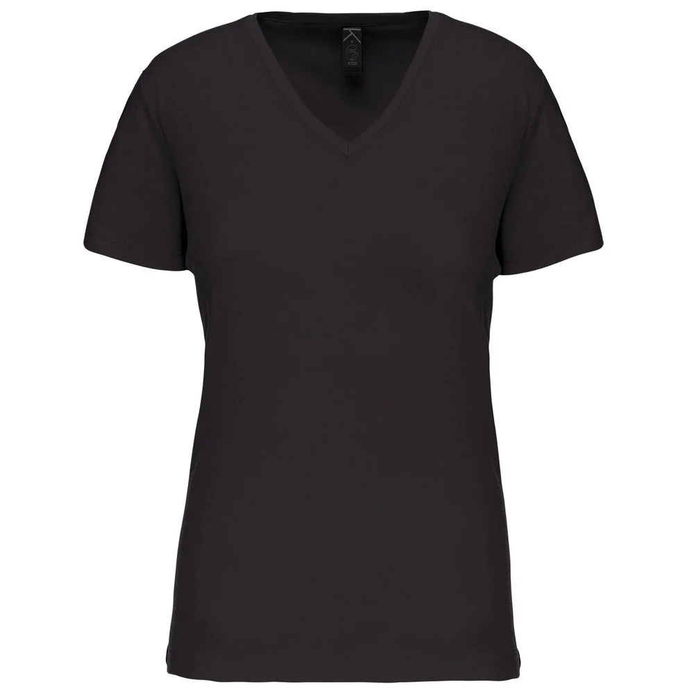 Kariban K3029IC Biologisch T-shirt V-hals Dames – Donkergrijs