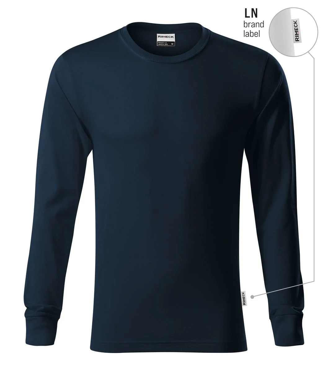 Rimeck R05 Resist T-shirt Lange Mouwen – marineblauw 02 (merklabel)