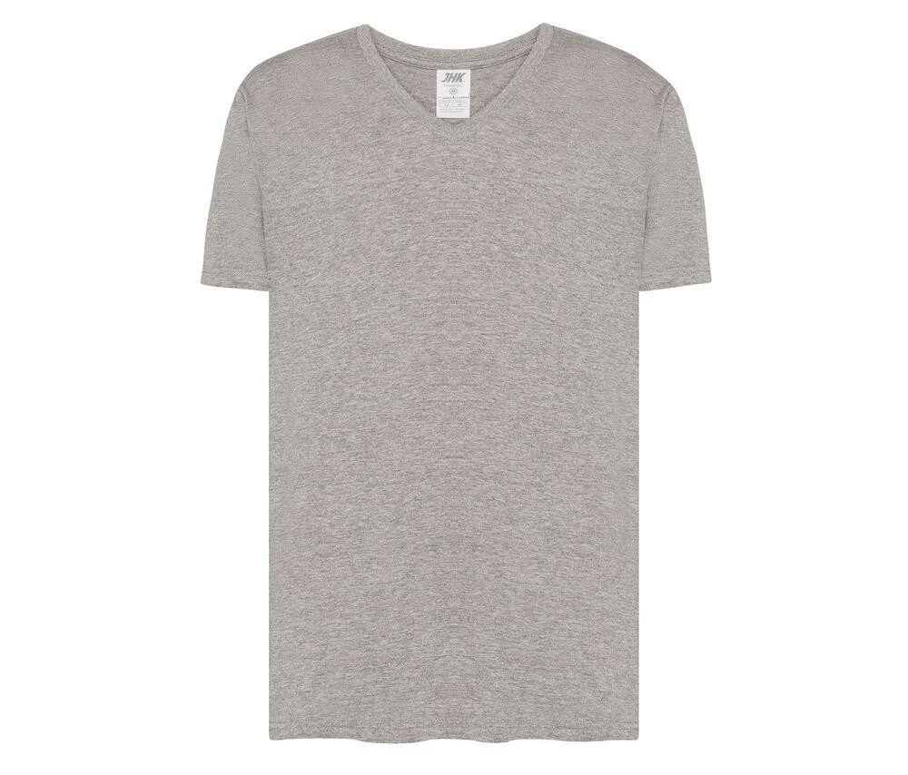 JHK JK401 V-hals T-shirt 160 – Mixed Grey