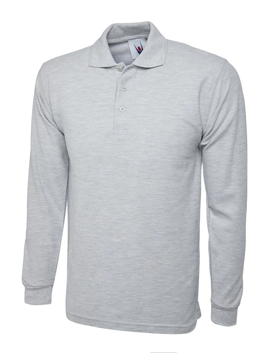 Radsow by Uneek UC113 Polo Lange Mouwen – Heide Grijs