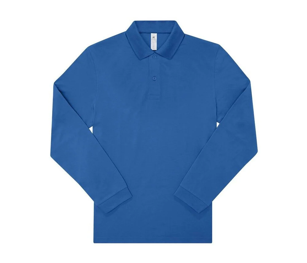 B&C BCU427 210 Polo Lange Mouwen Heren – Royal Blue