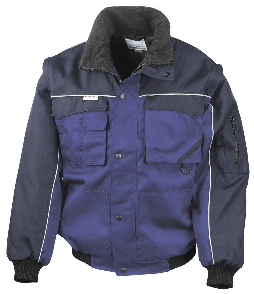 Result R71 Workguard Gewatteerde Jas met Afritsmouwen Heren – Royal/Navy