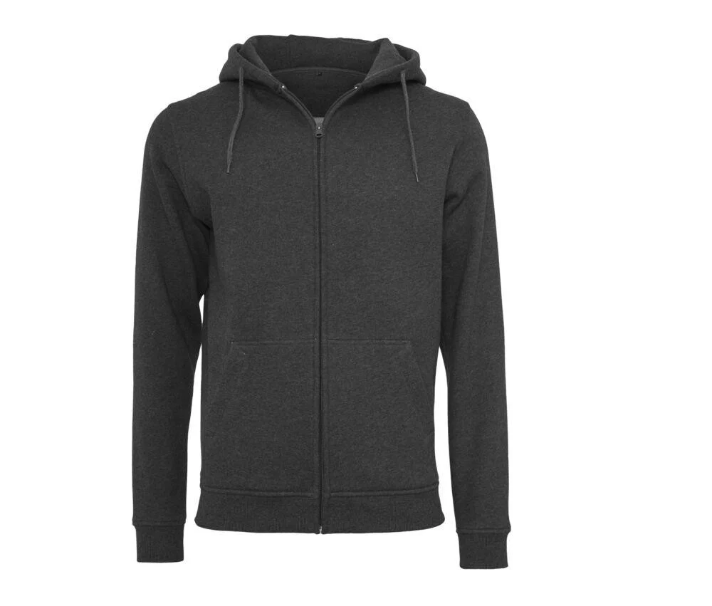 Build Your Brand BY012 Zware Ritshoodie – Charcoal