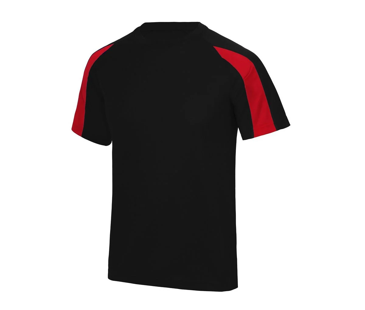 Just Cool JC003J Kids Contrast Cool T – Jet Black/Fire Red