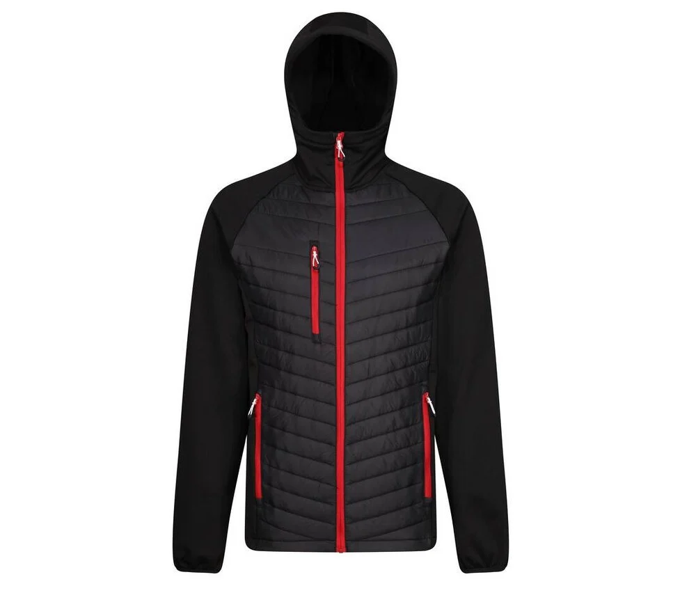 Regatta RGA549 Tweekleurige Gewatteerde Jas – Black / Classic Red