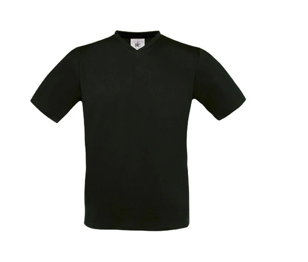 B&C BC163 Exact V-hals T-shirt – Black