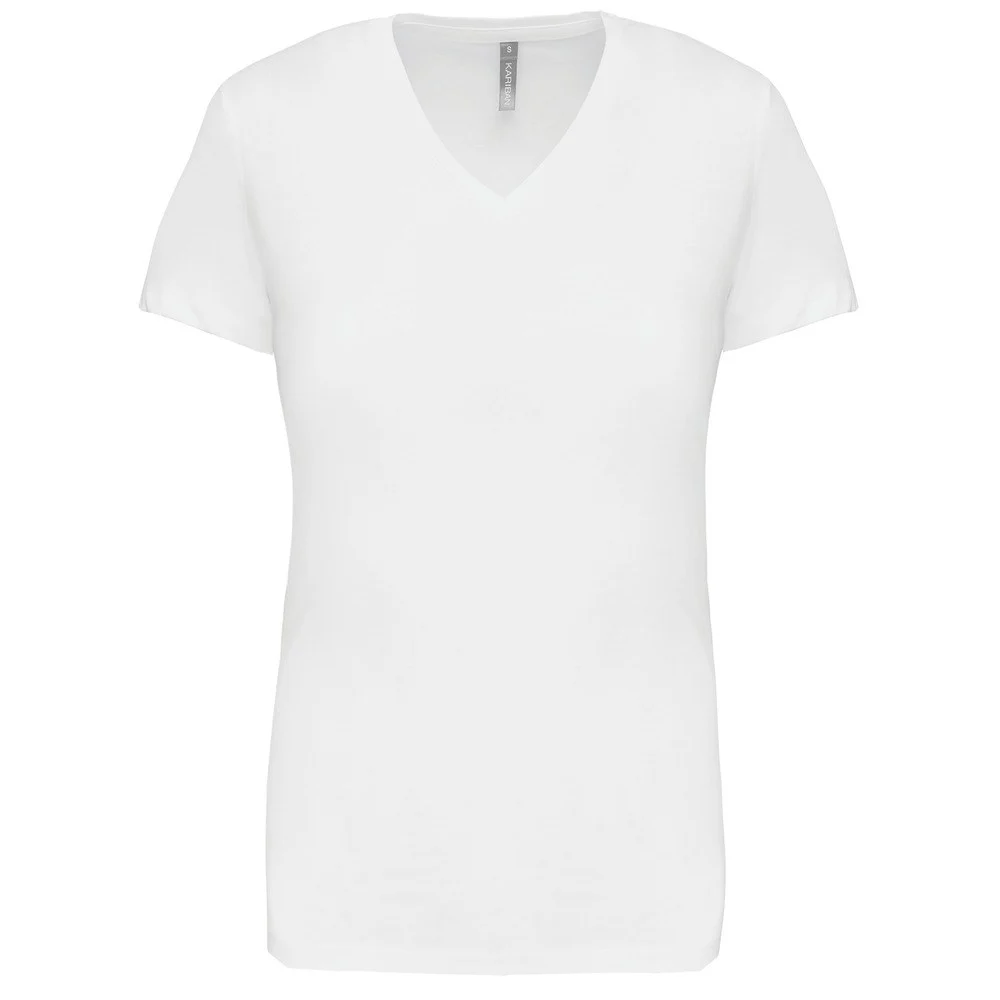 Kariban K381 T-shirt V-hals Dames – Wit