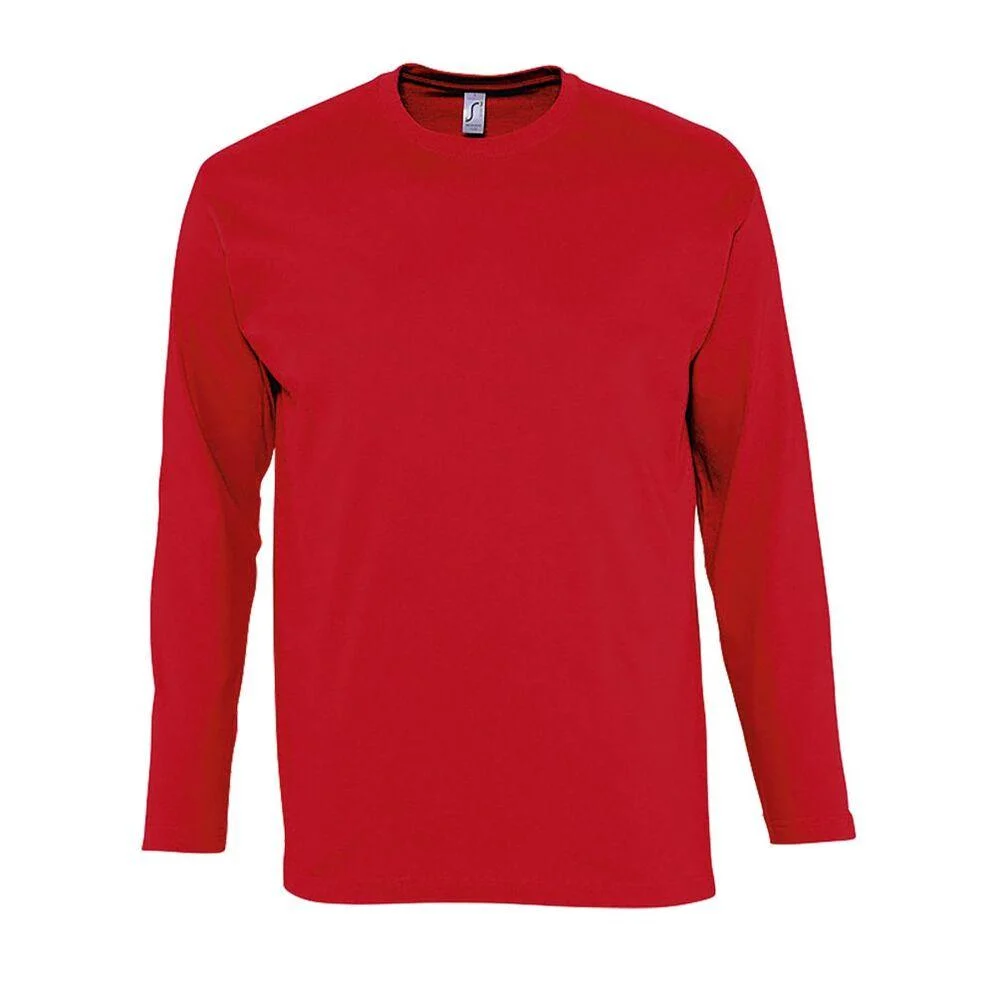 SOL'S 11420 Monarch T-shirt Lange Mouwen Heren – Rood