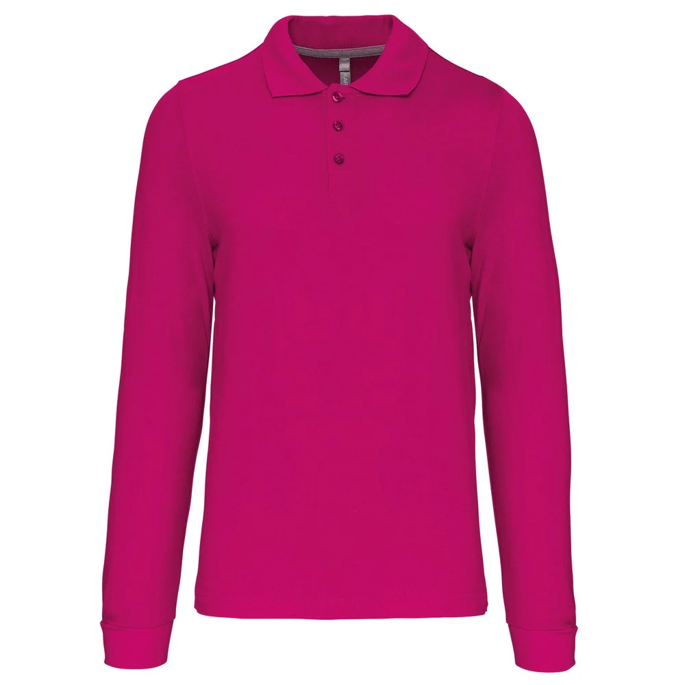 Kariban K243 Polo Lange Mouwen Heren – Fuchsia