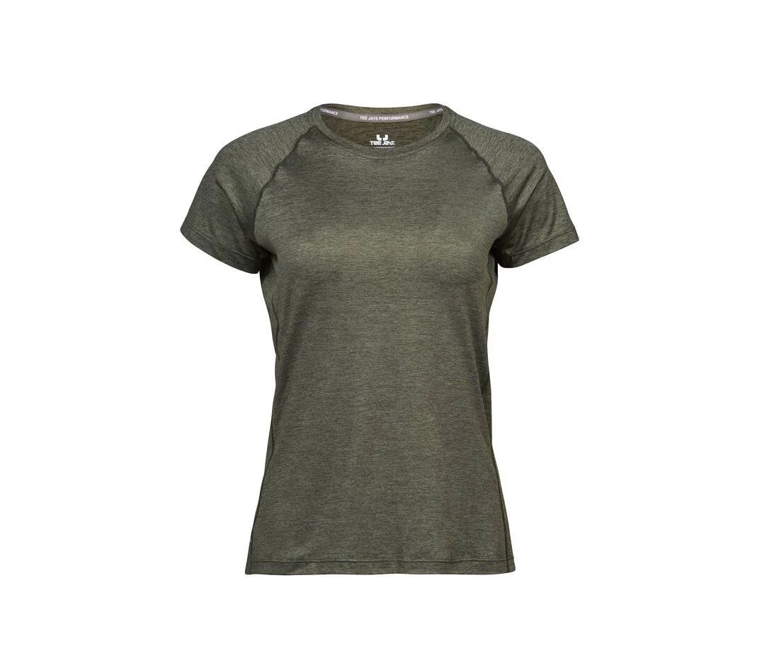 Tee Jays TJ7021 CoolDry T-shirt Dames – Olive Melange