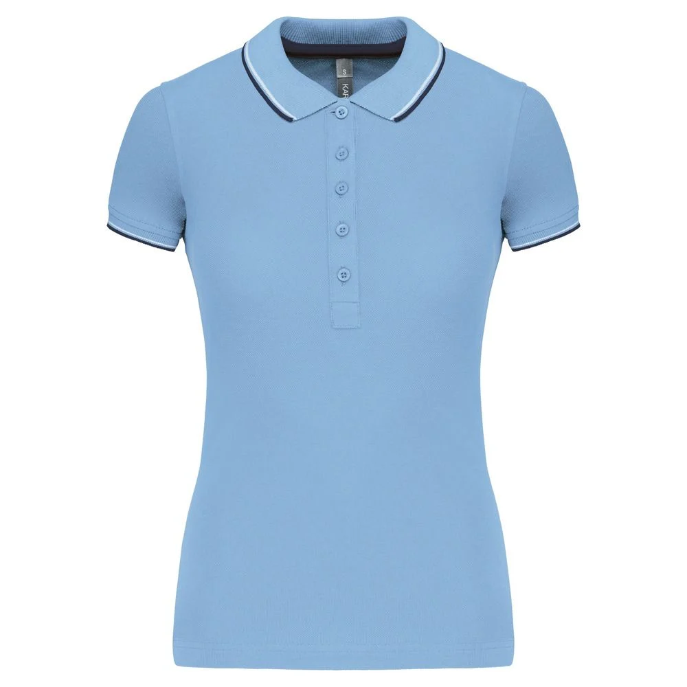 Kariban K251 Polo Dames – Hemelsblauw/Navy/Wit