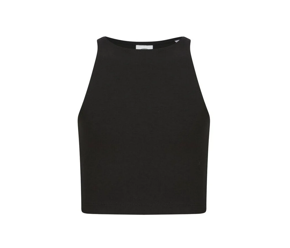 Skinnifit SM106 Croptop Kinderen – Zwart
