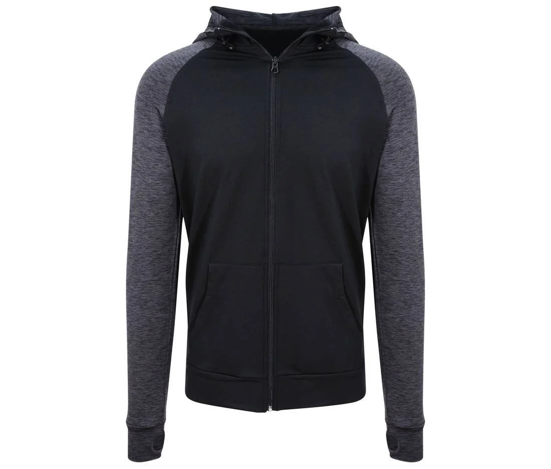 Just Cool JC057 Cool Contrast Zoodie Heren – Black / Black Slate Melange
