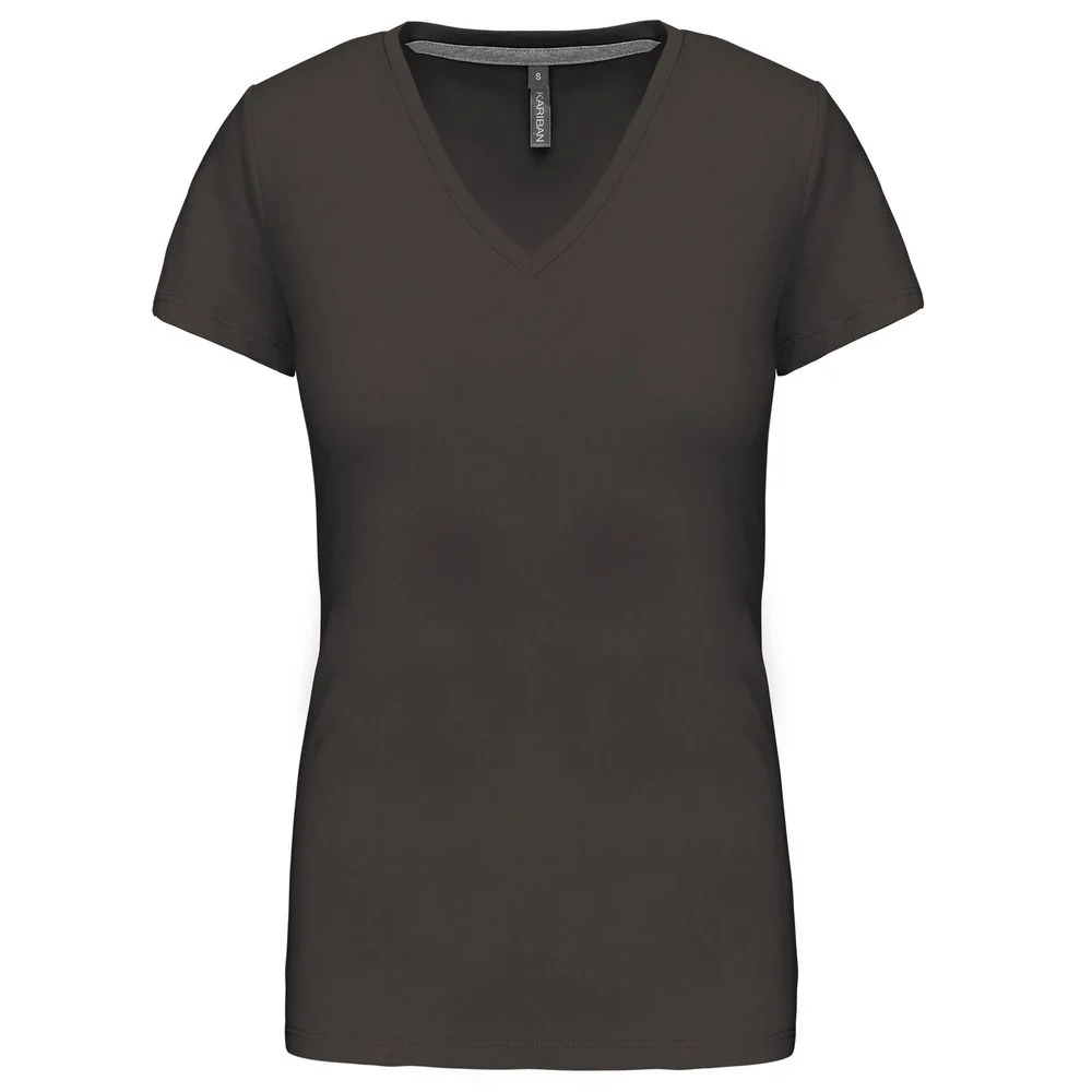 Kariban K381 T-shirt V-hals Dames – Donkergrijs