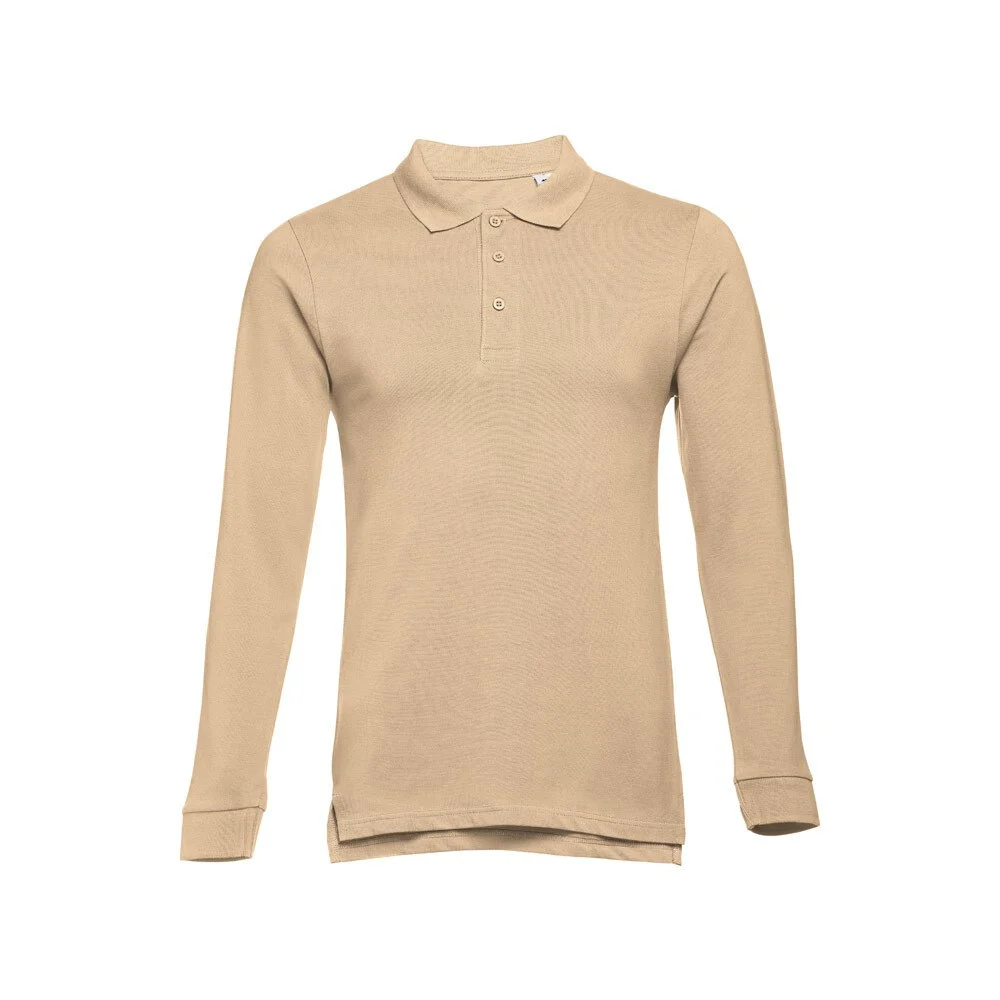 TH Clothes 30141 Polo Lange Mouwen Heren – Lichtbruin