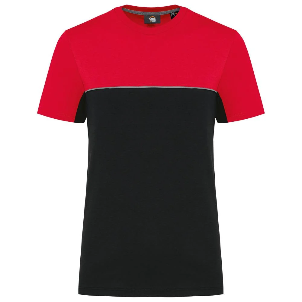 WK. Designed To Work WK304 Tweekleurig T-shirt – Zwart / Rood