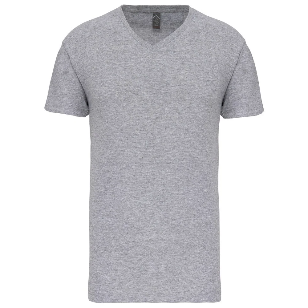 Kariban K3028IC Biologisch T-shirt V-hals Heren – Oxford grijs
