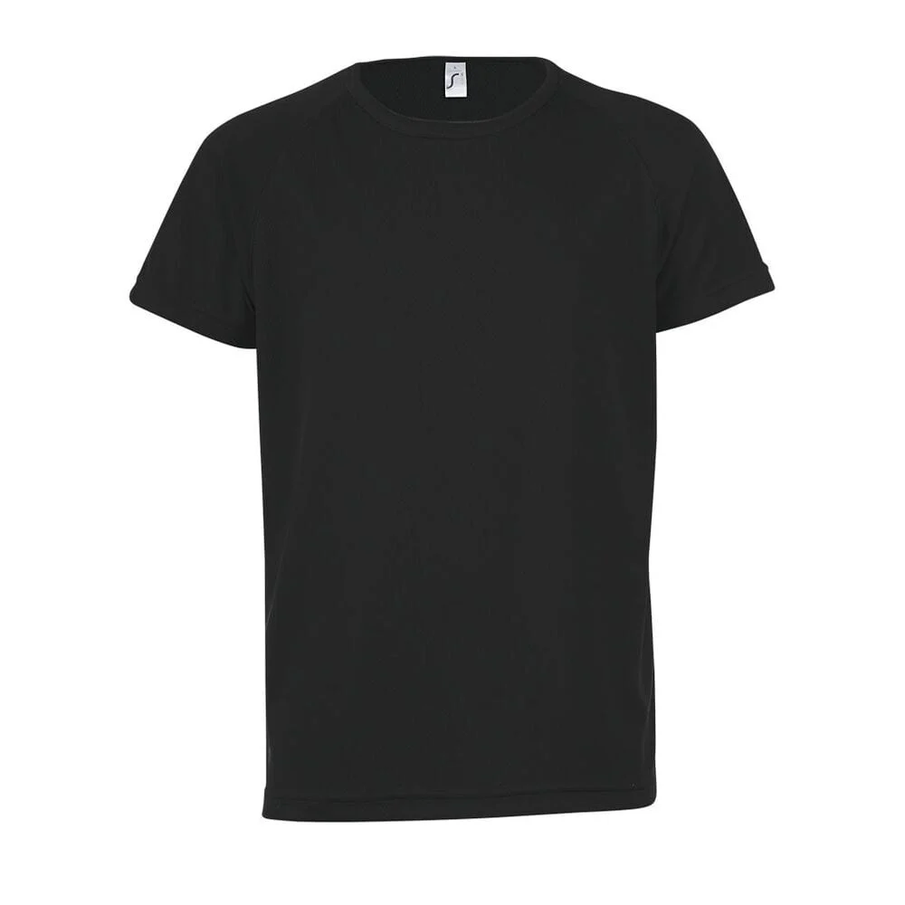 SOL'S 01166 Sport Raglan T-shirt Kinderen – Zwart