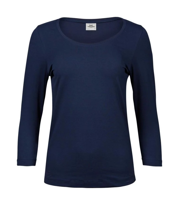 Tee Jays TJ460 Stretch T-shirt 3/4 Mouwen Dames – Navy