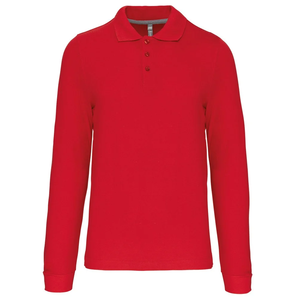 Kariban K243 Polo Lange Mouwen Heren – Rood