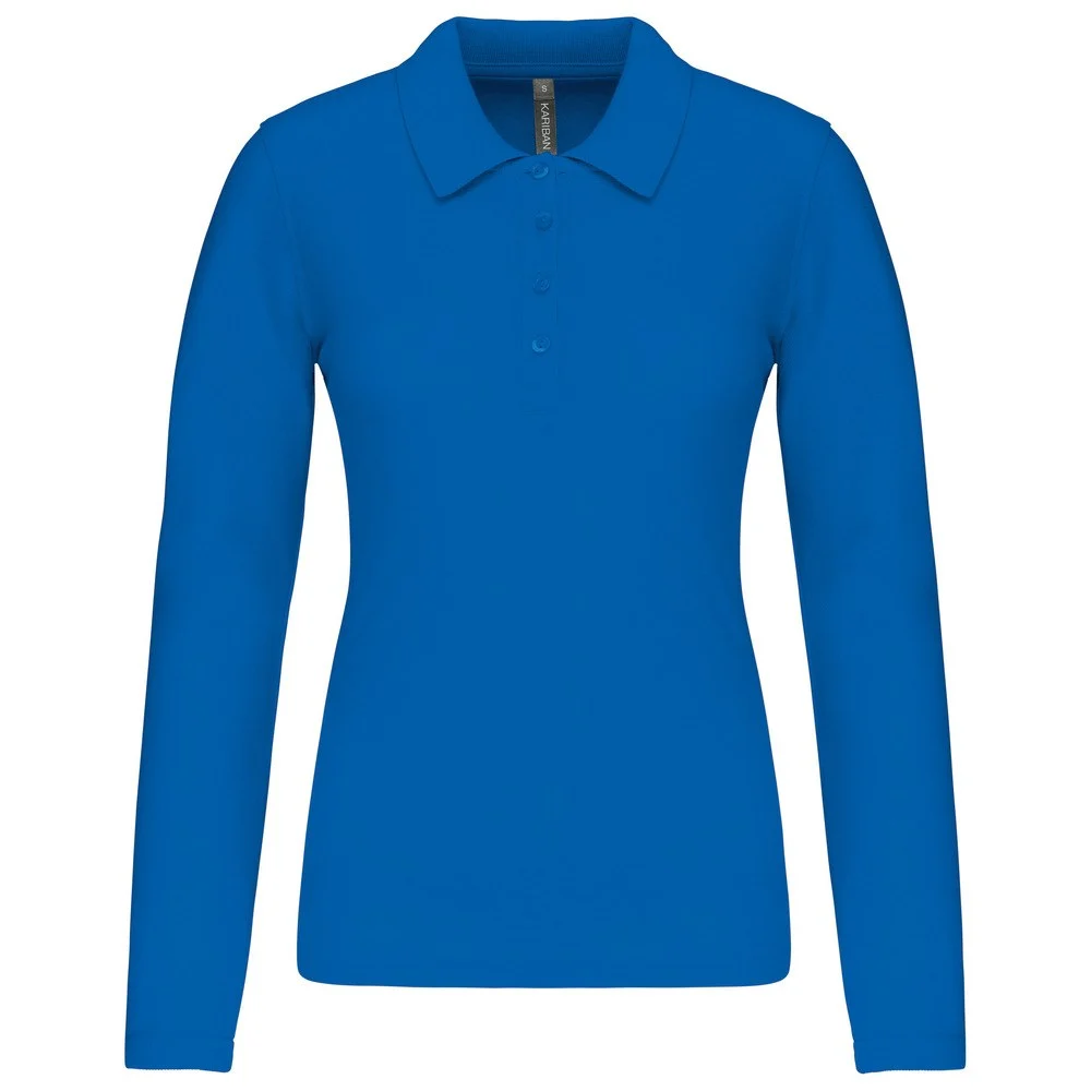 Kariban K257 Polo Lange Mouwen Dames – Licht koningsblauw