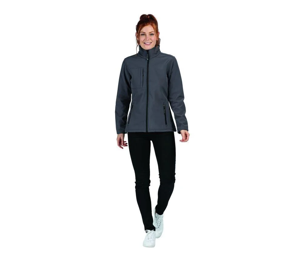 Regatta RGA689 3-laags Softshell Jas Dames – Seal Grey / Black