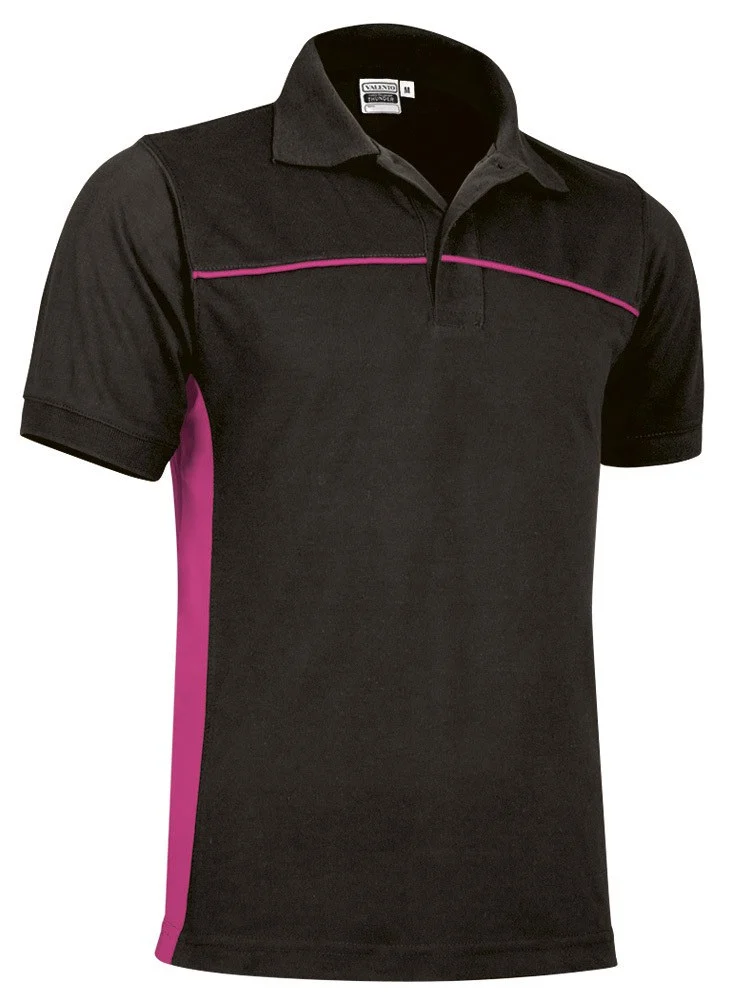 Valento POVATHU Thunder Polo – black-magenta pink