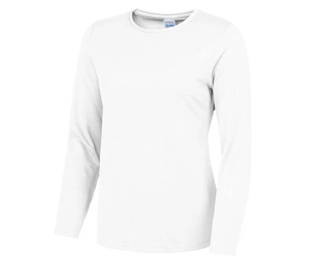 Just Cool JC012 Neoteric Sport T-shirt Lange Mouwen Dames – Arctisch wit