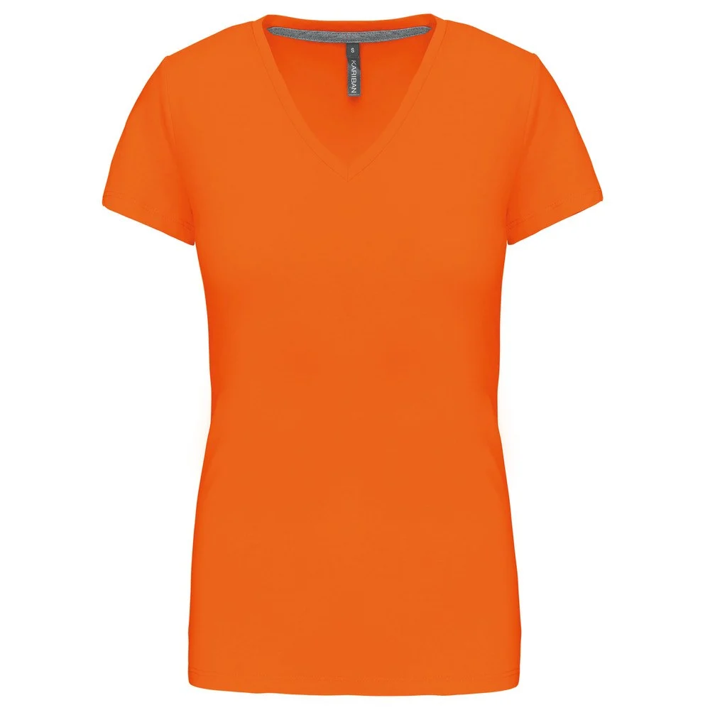 Kariban K381 T-shirt V-hals Dames – Oranje