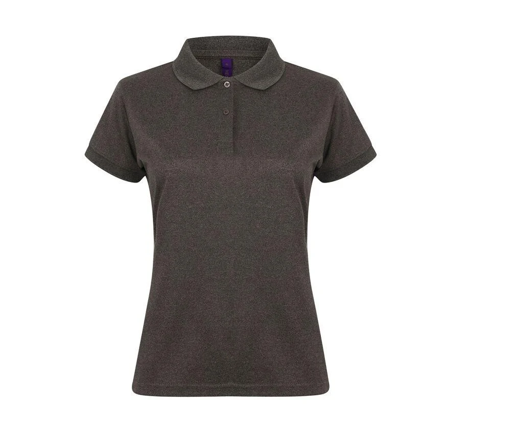 Henbury HY476 Ademende Coolplus® Polo Dames – Heather Charcoal