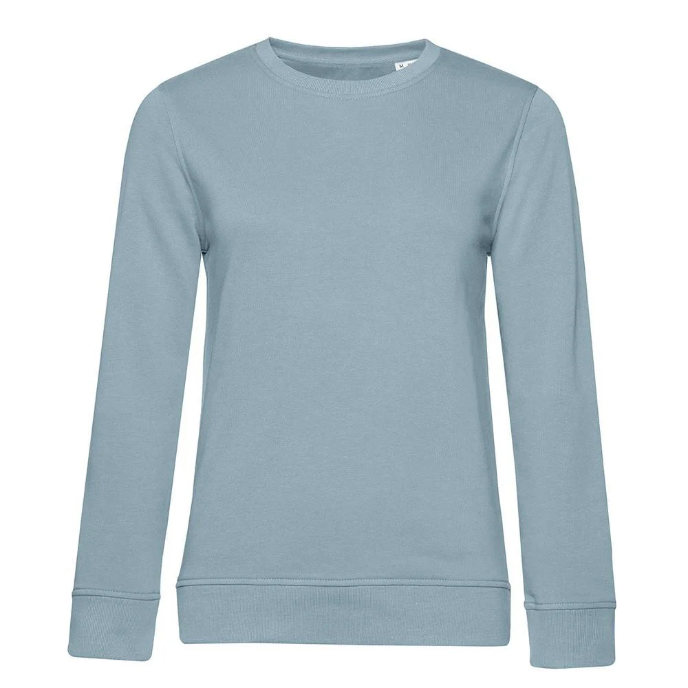 B&C BCW32B Biologische Sweater Dames – Blue Fog