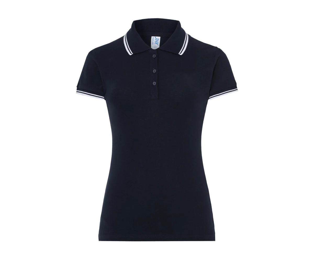 JHK JK206 Piqué Polo Dames – Navy/White