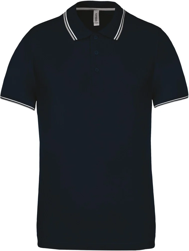 Kariban K250 Polo Heren – Marine/ Lichtgrijs/ Wit