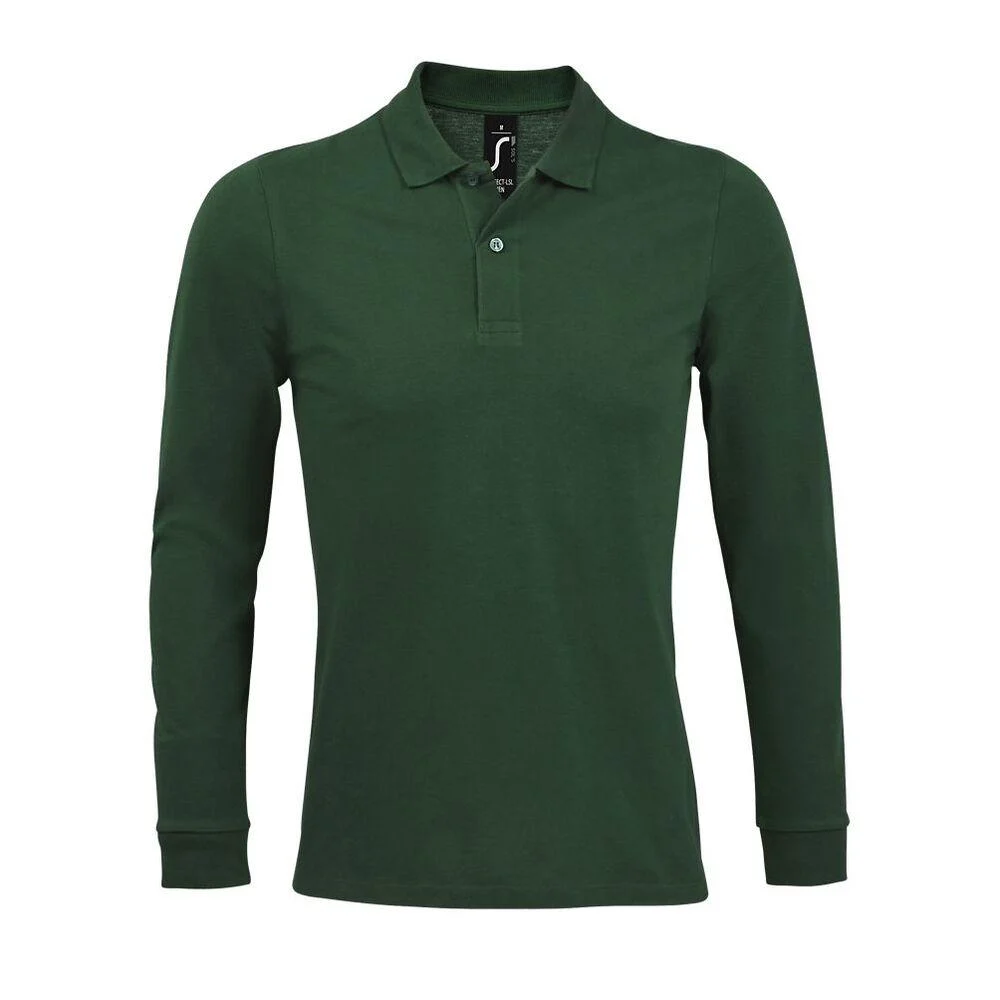 SOL'S 02087 Perfect Polo Lange Mouwen Heren – Fles groen