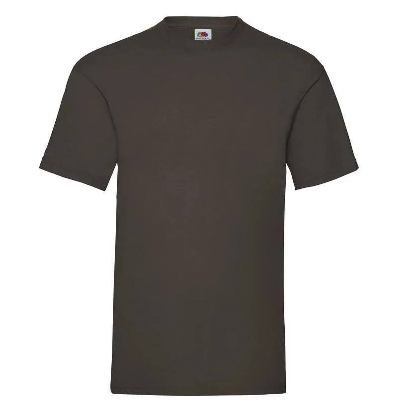 Fruit of the Loom SC230 Katoenen T-shirt – Chocolate