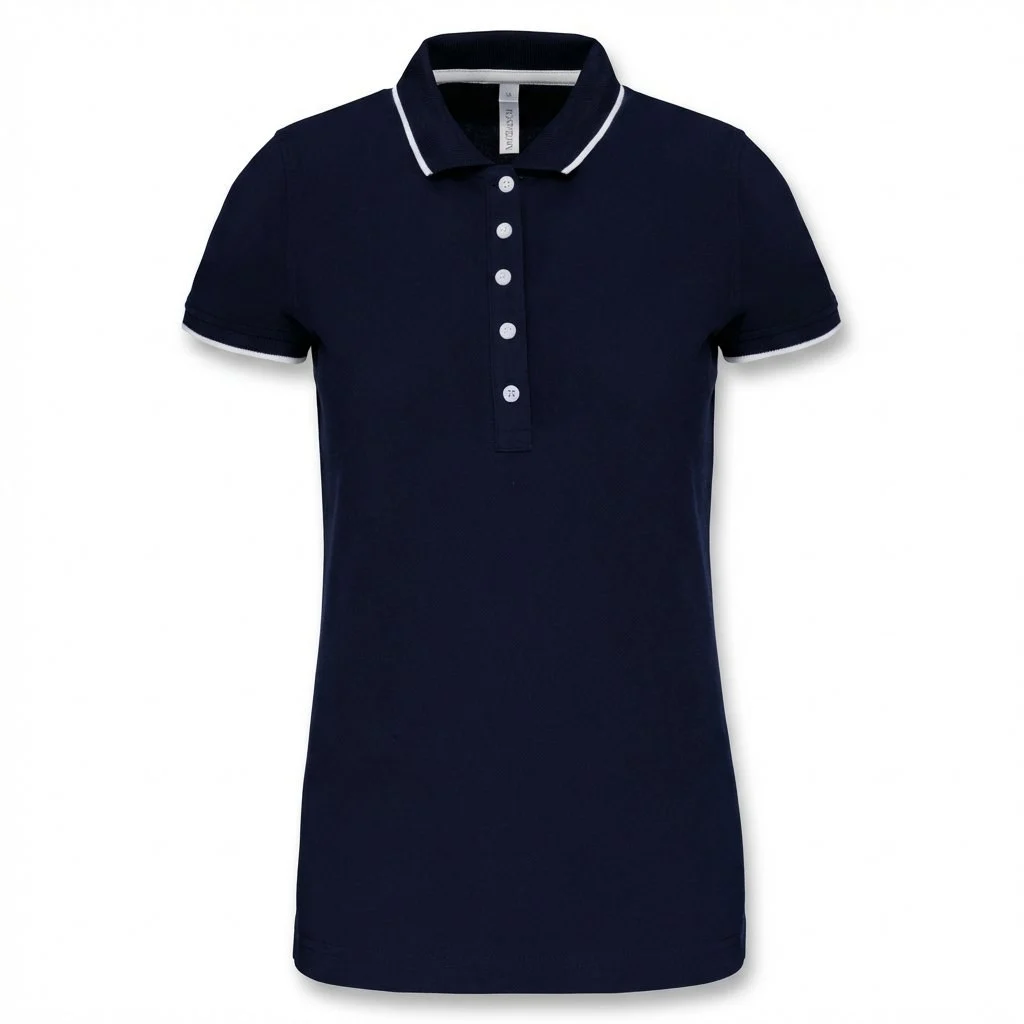 Kariban K252 Polo Dames – Marine / Wit / Rood