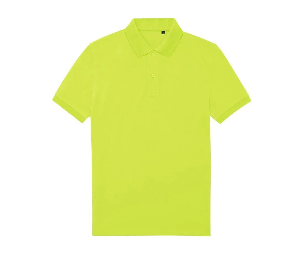 B&C BCU428 65/35 Gerecycled Polyester Polo Heren – Acid Lime
