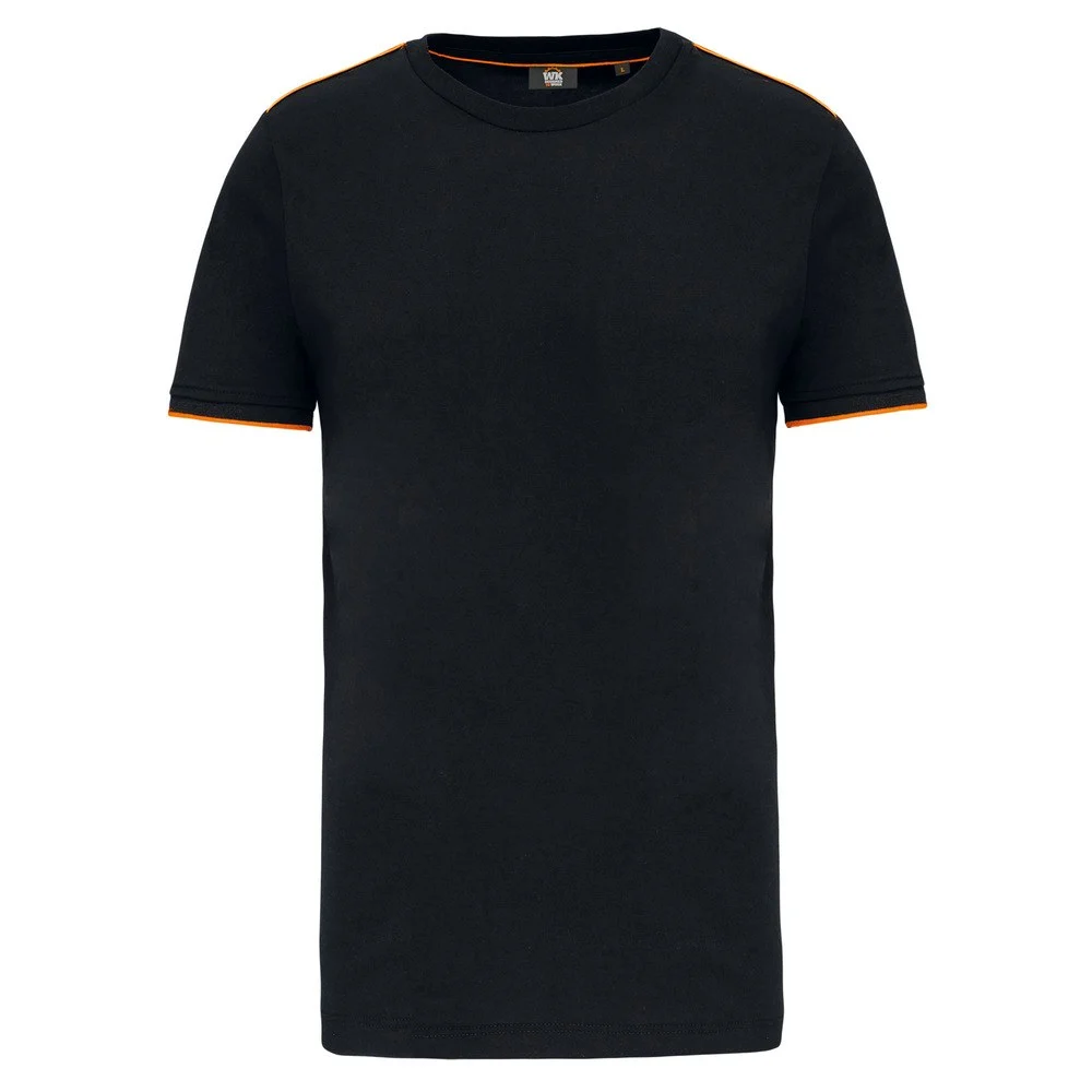 WK. Designed To Work WK3020 DayToDay T-shirt Heren – Zwart / Oranje