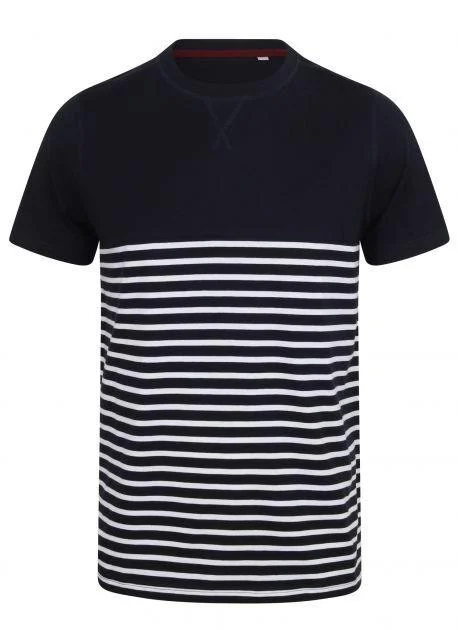 Front Row FR135 Gestreept T-shirt – Navy/White
