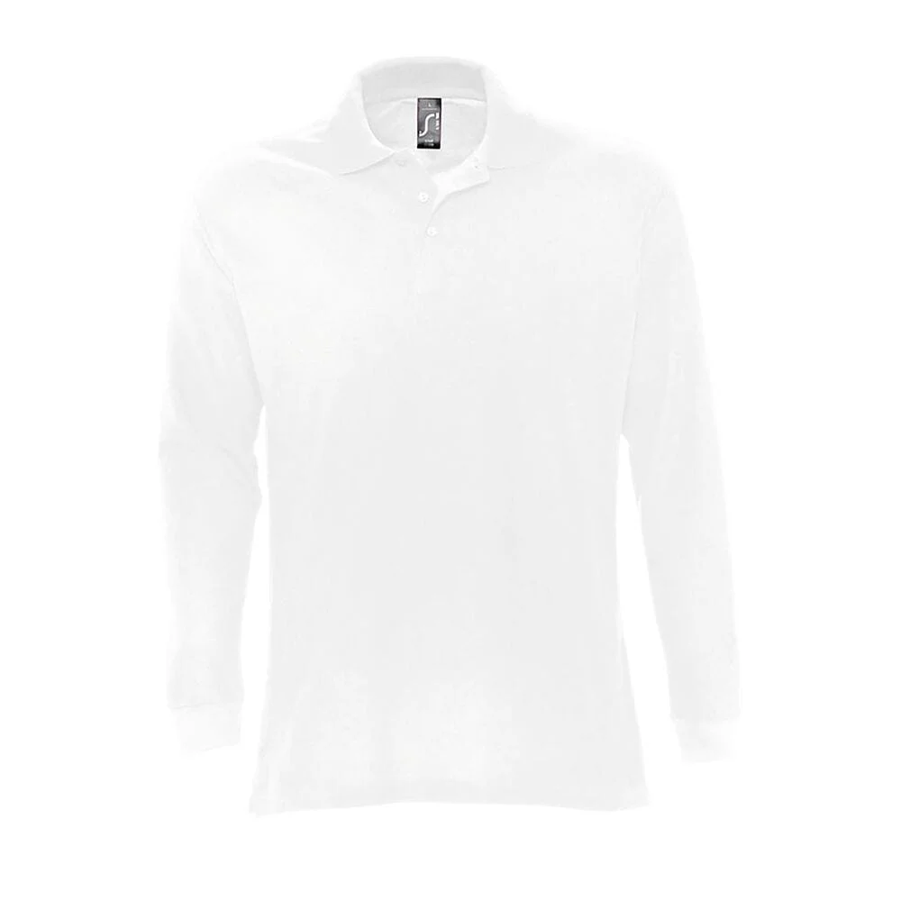 SOL'S 11328 Star Polo Lange Mouwen Heren – Wit